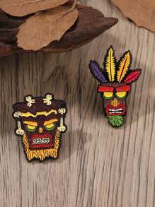 1 件&2 件&4 件动漫游戏珐琅别针卡通动物狼人物胸针徽章金属翻领背包毛衣配饰珠宝礼品