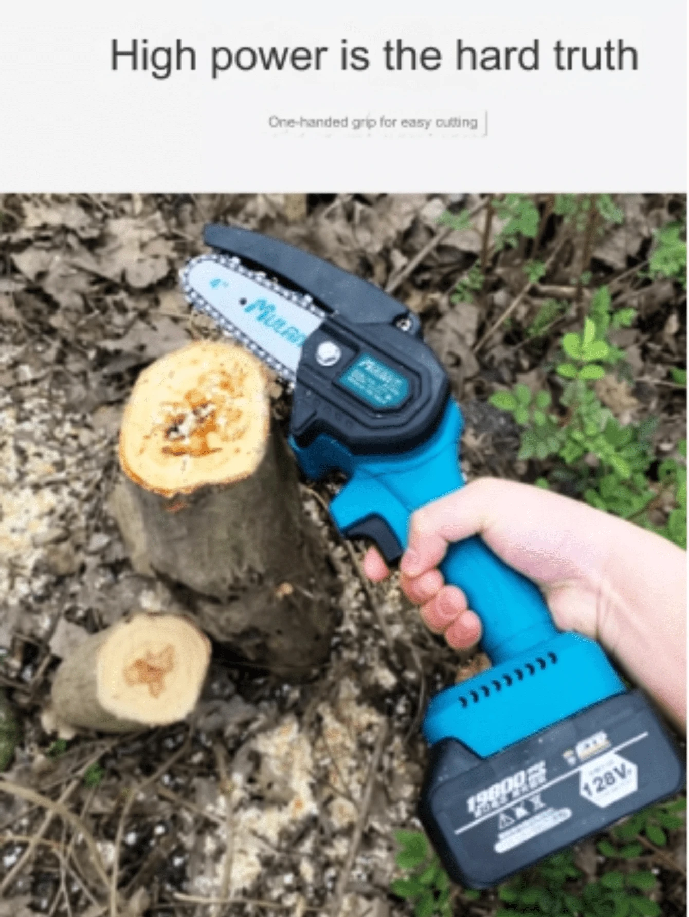 Mini-kettingzaag 4 inch met 1 accu, snoerloze elektrische kettingzaag ...