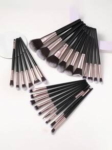 【黑色咖啡色】18-20-22-25-30 件套化妆刷套装，优质合成毛眼影晕染刷套装，化妆工具，化妆刷套装，化妆刷套装，化妆刷套装，全套化妆刷，化妆刷套装，全套化妆工具，刷子套装，化妆刷套装，化妆礼盒套装