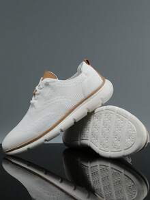 Mens Casual Dress Oxfords Sneakers Fashion Mesh Business Walking Work Shoes Comfortable Lightweight Breathable Soft Sole White US 13 - trắng - Xem 4