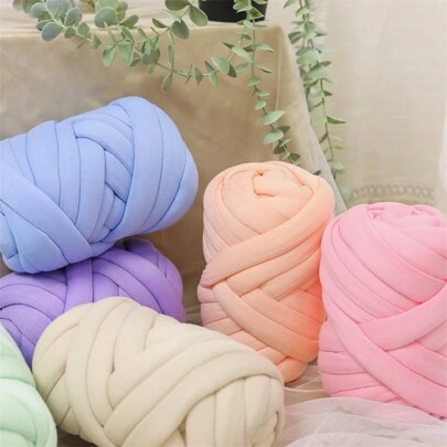 500g Hilo grueso súper abultado y grueso para tejer, mecha de hilado para hacer mantas, alfombras y almohadas DIY