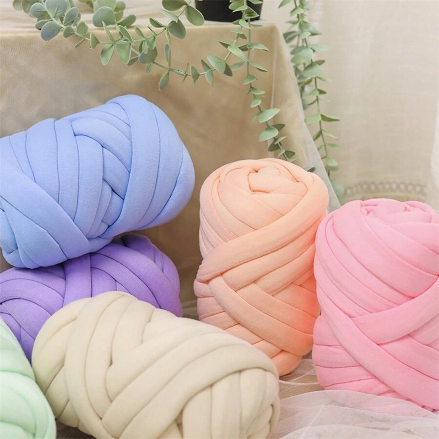 500g Sợi thô dày siêu cồng kềnh Sợi len đan sợi thô sợi len quay sợi cho chăn thảm gối tự làm - Nhiều màu - Xem 1