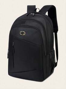 耐用防水大容量背包，日常背包，时尚旅行通勤包，学生背包，笔记本电脑包，时尚单肩包，旅行包，运动包，大学背包，学生包，大学商务包，户外徒步露营包 - 黑色 - 查看 1