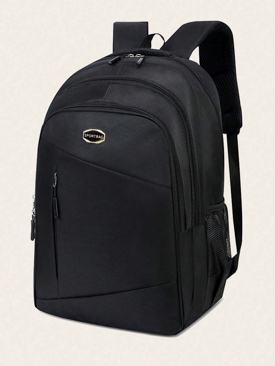 耐用防水大容量背包，日常背包，时尚旅行通勤包，学生背包，笔记本电脑包，时尚单肩包，旅行包，运动包，大学背包，学生包，大学商务包，户外徒步露营包 - 黑色 - 查看 1
