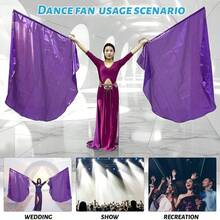 肚皮舞道具渐变半圆旗彩色纱巾配伸缩棍半圆崇拜天使翅膀旗肚皮舞舞台表演配件 - 彩色 - 查看 4