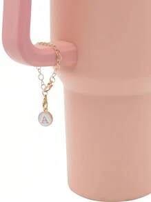 1pc Cute Cup Pendant Decorated With Lobster Clasp, Chain, English Alphabet, Bracelet, Keychain, Backpack Accessory Casual Gift Souvenir Car Accessories Bag Charm School Goth Y2k Bag Accessories Lanyards With Id Holder Car Accessories Bag Charms