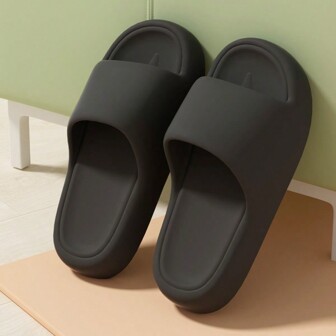 TIKP 男士 EVA 软底休闲拖鞋，防滑防臭室内外沙滩淋浴拖鞋，耐磨人字拖