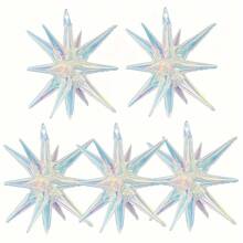 2 quả bóng bay hình ngôi sao nổ lớn, nhiều màu sắc, trong suốt, kích thước 22 inch, bóng bay hình ngôi sao đa năng, bóng bay hình ngôi sao bằng giấy bạc, thích hợp cho tiệc sinh nhật, đám cưới, trang trí ngày lễ. - đầy màu sắc - Xem 1