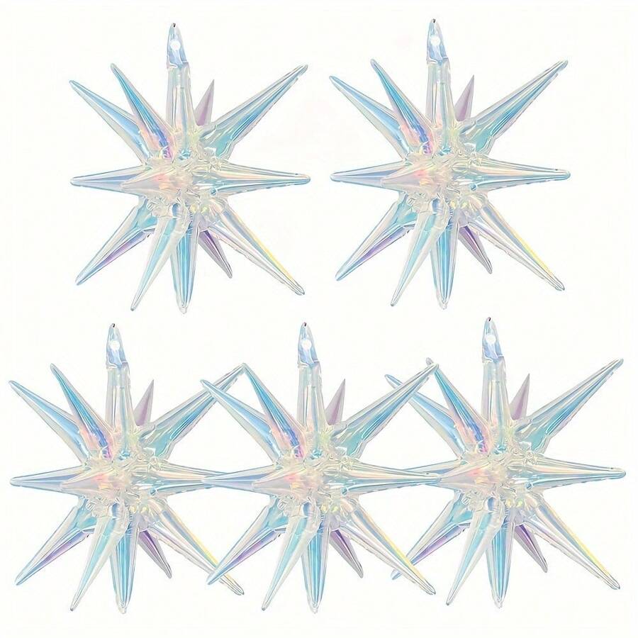 2 quả bóng bay hình ngôi sao nổ lớn, nhiều màu sắc, trong suốt, kích thước 22 inch, bóng bay hình ngôi sao đa năng, bóng bay hình ngôi sao bằng giấy bạc, thích hợp cho tiệc sinh nhật, đám cưới, trang trí ngày lễ. - đầy màu sắc - Xem 1