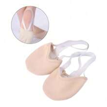 Zapatillas Puntas Para Gimnasia Ritmica Ballet Jazz Danza,Zapatos de gimnasia rítmica para mujeres y niñas, de microfibra, lírica, media punta - Albaricoque - Ver 6