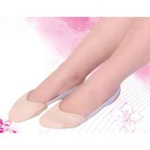 Zapatillas Puntas Para Gimnasia Ritmica Ballet Jazz Danza,Zapatos de gimnasia rítmica para mujeres y niñas, de microfibra, lírica, media punta - Albaricoque - Ver 4