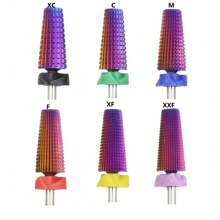 Easy Nail 5-In-1 Purple Professional Tungsten Carbide Nail Drill Bits, Unscented Tapered Milling Cutters For Gel Acrylic Removal, Manicure Tools & Nail Drill Accessories - Multicolor - View 3