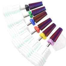 Easy Nail 5-In-1 Purple Professional Tungsten Carbide Nail Drill Bits, Unscented Tapered Milling Cutters For Gel Acrylic Removal, Manicure Tools & Nail Drill Accessories - Multicolor - View 5