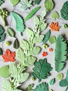 Nature-Inspired Silicone Leaves Mold For Fondant Cake, Baking Decoration - Rose Leaf, Platanus Leaves, Turtle Back Leaf - Beige - View 2