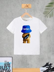 Children's T-Shirts For Boys Children's Clothing For Men Summer - trắng - Xem 1