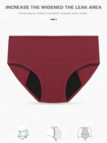 4pcs Women's Multicolor Period Panties, Leak-Proof Menstrual Underwear, Low Waist Plus Size - Multicolor - View 4