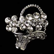 1 Pc Rhodium Silver Plated Clear Rhinestone Crystal Diamante Wedding Brooch Dress Accessories Pin For Clothes Bag Charm - Multicolor - View 4