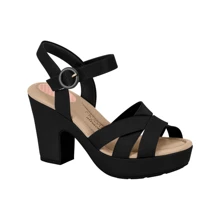 Modare Women's Orthopedic Thick Heel Sandal Platform High Heel 9cm With Platform - 黑色 - 查看 1