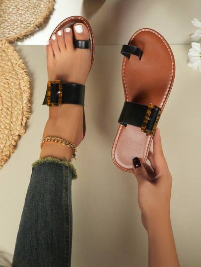 Women's Vintage Leopard Print Flat Slip-On Slippers