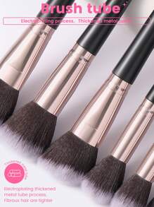 【黑色咖啡色】18-20-22-25-30 件套化妆刷套装，优质合成毛眼影晕染刷套装，化妆工具，化妆刷套装，化妆刷套装，化妆刷套装，全套化妆刷，化妆刷套装，全套化妆工具，刷子套装，化妆刷套装，化妆礼盒套装
