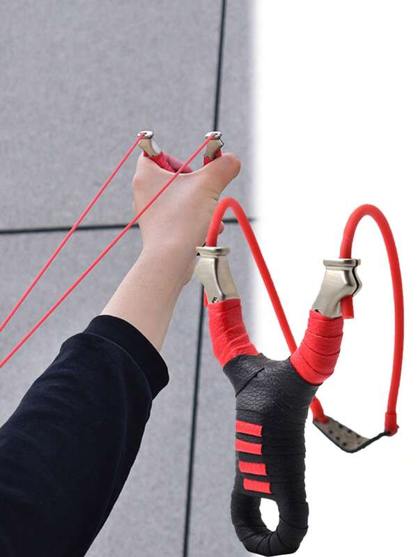 1pc Outdoor Shooting Stainless Steel Slingshot With A Matching Rubber Band For Outdoor Shooting Practice And Competitions,Multi-Functional Shooting Fun Slingshot,Shooting Fish,Birds,Hunting Leisure And Entertainment Toys