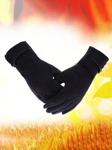 1Pair Winter Thickened Warm Gloves For Unisex, Waterproof, Windproof, Touch Screen Compatible, Button Closure, Ideal For Skiing, Hiking, Cycling, And Outdoor Activities In Extreme Cold Weather Conditions