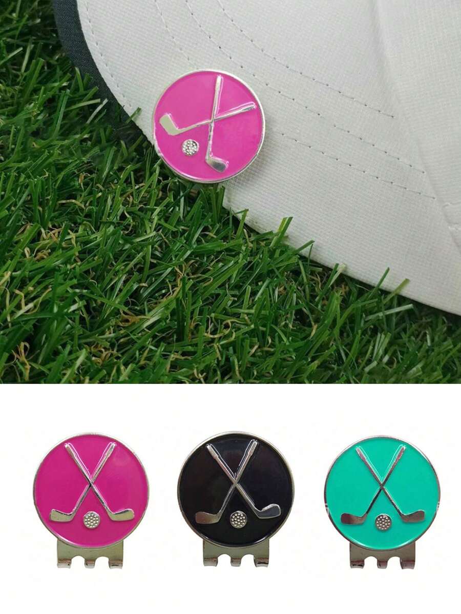 高爾夫帽夾,磁性可拆卸球標禮品,高爾夫球配件 - 粉色 - 查看 1