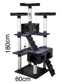 1 poste arranhador de pelúcia para gatos, montagem necessária, 60*55*180 cm
