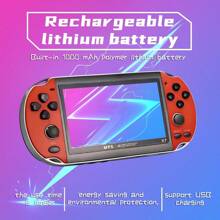 X7 Handheld Game Console Player 4.1 Inch/4.3 Inch LCD Display 8GB Double-Rocker Built In 1000 Classic Game Retro Mini Pocket MP5 Video Game, Birthday Christmas Gift For Game Lovers - Red - View 5