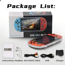 X7 Handheld Game Console Player 4.1 Inch/4.3 Inch LCD Display 8GB Double-Rocker Built In 1000 Classic Game Retro Mini Pocket MP5 Video Game, Birthday Christmas Gift For Game Lovers - Red - View 9