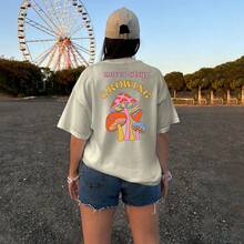 Women's T-Shirt T-Shirt Personalized Gym Fitness Growing - 奶油色 - 查看 4
