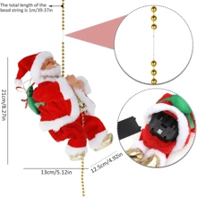 Decoración Santa Claus Escaleda Cuerda Para Decoraciones De Fiestas Jardines Hogar LEODY - Rojo - Ver 3