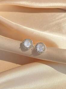 1set Minimalist Copper Cubic Zirconia Necklace, Bracelet & Earrings Gift Box Set, Gift For Friend, Mother Or Daughter Gift Valentines