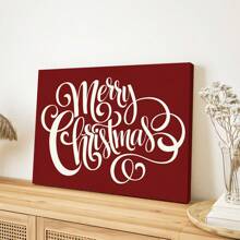 1PC Merry Printable Wall Art, Merry Print, Wall Art, Gallery Wall, Holiday Wall Sign, Typographic Poster , Wall Canvas Decoration, Ideal Gifts For Hallway Bedrooms And Living Rooms Home Decor Christmas Decorations Room Decor Christmas