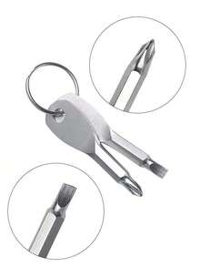 1/3/5pcs Portable Screwdriver Outdoor Edc Multifunctional Tool With Slot Head & Key Ring Outdoor Compact Multitool Flathead & Screwdriver With Keychain Mini EDC Keyring Handy Emergency Tool Multipurpose Mini Repair Kit Camping Accessory Mini Pocket Repair Tool Gadget - Multicolor - View 5