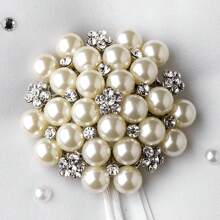 1 Pc Rhodium Silver Plated Clear Rhinestone Crystal Diamante Wedding Brooch Dress Accessories Pin For Clothes Bag Charm - Multicolor - View 12