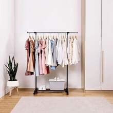 Cabideiro Arara De Chão C/ Sapateira E Rodas Com Travas Tendedero extensible con estante, perchero profesional portátil de 50 kg de capacidad con ruedas móviles - Multicolor - Ver 3