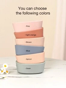 1 件定制硅胶婴儿碗，柔软防摔防烫易清洗喂食碗婴儿洗澡家庭装饰礼物冬夜礼物返校冬季礼物创意男孩女孩情人节 - 裸色 - 查看 2