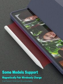 1pc Tablet Protective Case Compatible With Ipad, Soft Anti-Fall Protection, Ultra-Thin/Smart Stand/Auto-Wake Protective Case For TPU Leather Apple IPad Mini 4/5/6, 9.7/10.2/10.5 Inches, Air 4/5/6, 10th Gen, 10.9 Inches, Pro 11 Inches, Air 11(M2) , Air 13 And Pro 11(M4)-Navy Blue - Navy Blue - View 5