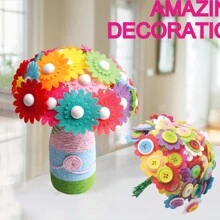 Kit de artesanato de flores para crianças Artesanato para meninas de 6 anos ou mais Faça seu próprio buquê de flores com botões e flores de feltro, Arte em vaso e artesanato para crianças - Atividade faça você mesmo Presente de aniversário de Natal para meninas de 6, 7, 8, 9 e 10 anos Artesanato Fio de ferro Botão Feltro Buquês Kit, Artes e ofícios, Artes e ofícios para crianças, Artesanato para crianças, Artes e ofícios, Artes e ofícios para crianças, Artesanato para crianças