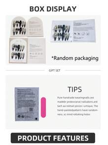 10 件杏仁形碎冰百合花卉 3D 美甲贴纸，渐变黄粉色，手工制作的少女指甲贴花适合所有肤色，非常适合日常佩戴、派对、节日、婚礼 - 淺粉色 - 查看 9