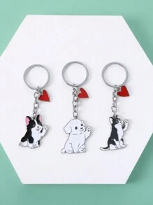 1pc Metalen schattige cartoon gelukszak hanger minnaar cadeau dier mooie huisdier hond sleutelhanger metalen auto sleutelhanger voor vrouwen beste vriend charme