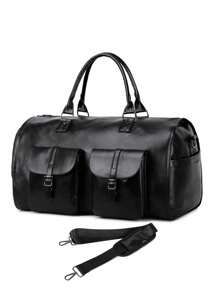 Garment Bag For Travel,Carry On Garment Bag,3In 1 HangingSuitcase Suit Weekender Travel Bag,Set Of 2 With WashBag,Convertible Garment Bag With Shoulder Strap,HangingSuitcase Suit Travel Bags Gym Bag Big Bag Overnight Bag ForSport For SchoolFor Holidav,Transparent Wash Bag Color Random