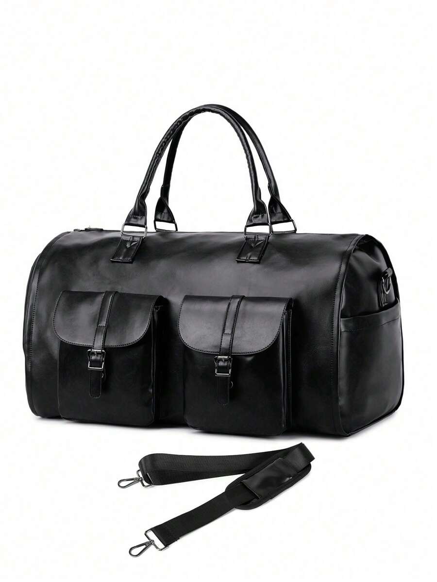 Garment Bag For Travel,Carry On Garment Bag,3In 1 HangingSuitcase Suit Weekender Travel Bag,Set Of 2 With WashBag,Convertible Garment Bag With Shoulder Strap,HangingSuitcase Suit Travel Bags Gym Bag Big Bag Overnight Bag ForSport For SchoolFor Holidav,Transparent Wash Bag Color Random