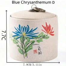 复古密封零食储物罐，适合居家使用，中国复古茶壶造型，陶瓷材质，开学季必备 - 彩色 - 查看 15
