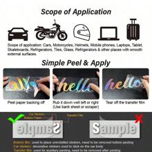 1 件手心手势友好汽车贴纸趣味乙烯基贴花 - 亮白色 - 查看 6