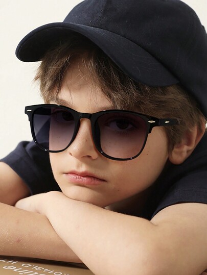 قطعة واحدة من نظارات الشمس الأكريليك العصرية للشباب والفتيات من سن 12 إلى 16 عامًا، التصميم البوهيمي المربع المعاصر، هدية عطلة مثالية