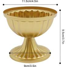 HOHOBLA LOYALHEARTDY-BTG Mini Gold Flower Arrangement Pots 10 Pcs For Centerpiece, 3.7in Wedding Christmas Table Vase Urn Planter Decor, Trumpet Plant Pot For Home Table Ceremony[Best Gift For Family&Friends] - Vàng - Xem 3