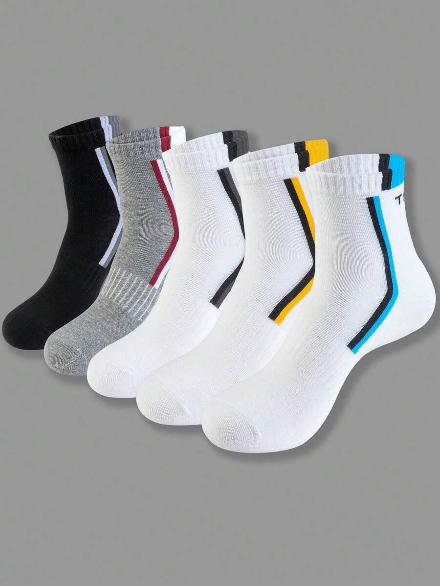 5 Pairs Men's Casual Minimalist Lightweight Sports Ankle Socks - Multicolor - View 1