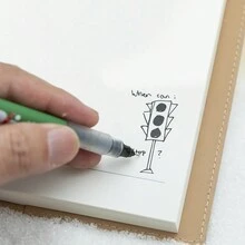 【6支1盒】可爱圣诞限量直液圆珠笔圣诞文具用品学生0.5黑色水笔可爱签字笔 - 黑色 - 查看 9